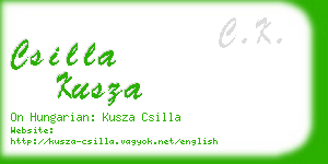 csilla kusza business card